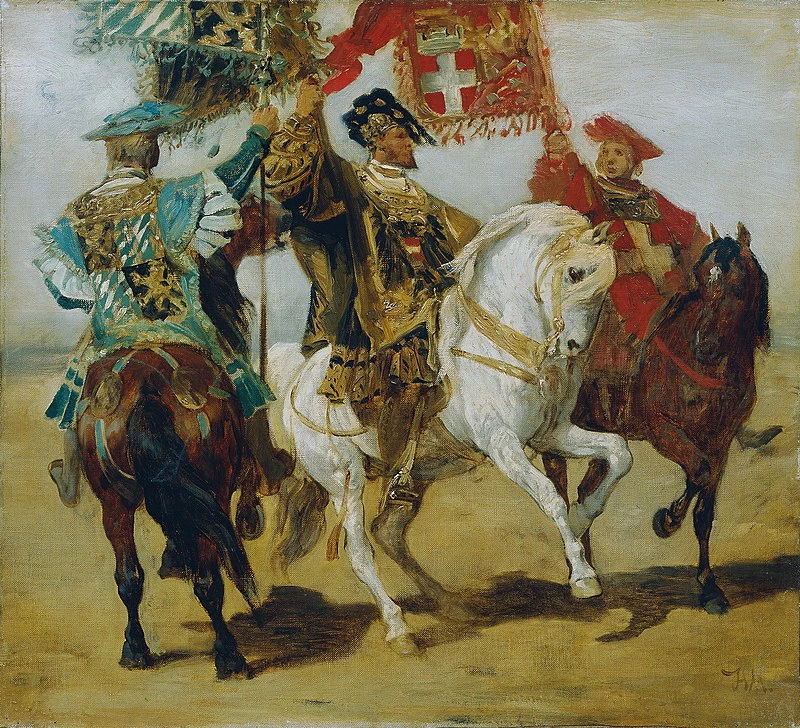 Tre alfieri a cavallo - Österreichische Galerie Belvedere